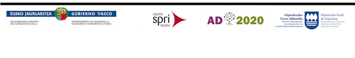 Logotipos de: Gobierno Vasco, Grupo SPRI, Agenda Digital Euskadi, Diputación Foral de Gipuzkoa